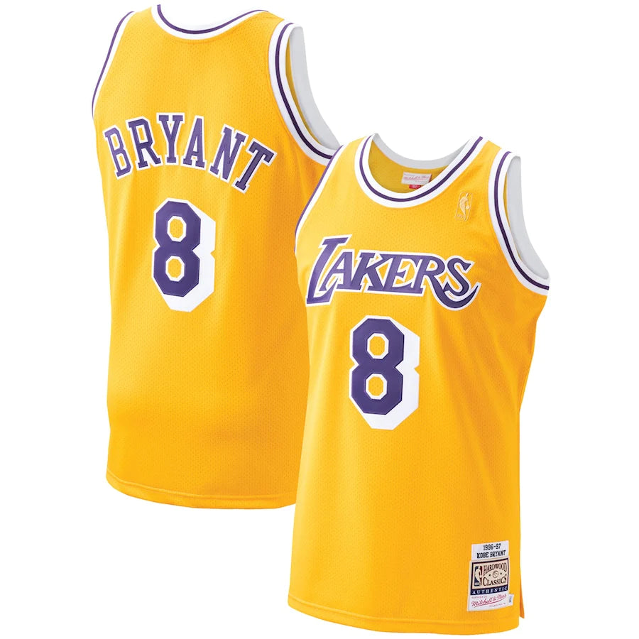גופיית קובי בראיינט לוס אנג׳לס לייקרס Hardwood Classics צהוב 96/97